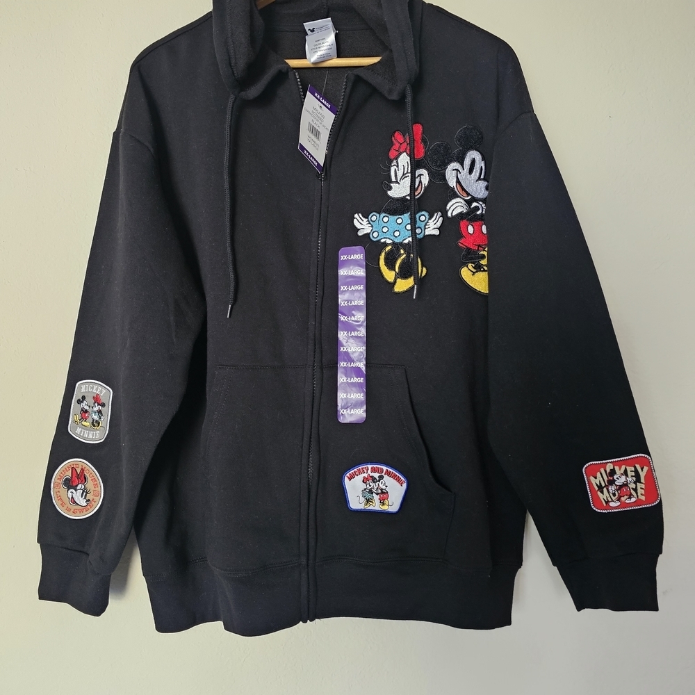 Disney Mickey & Minnie Black Kids Zip-Up Hoodie Jacket